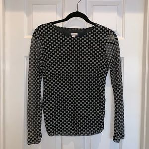 Chico’s Long Sleeve Polka Dot Top